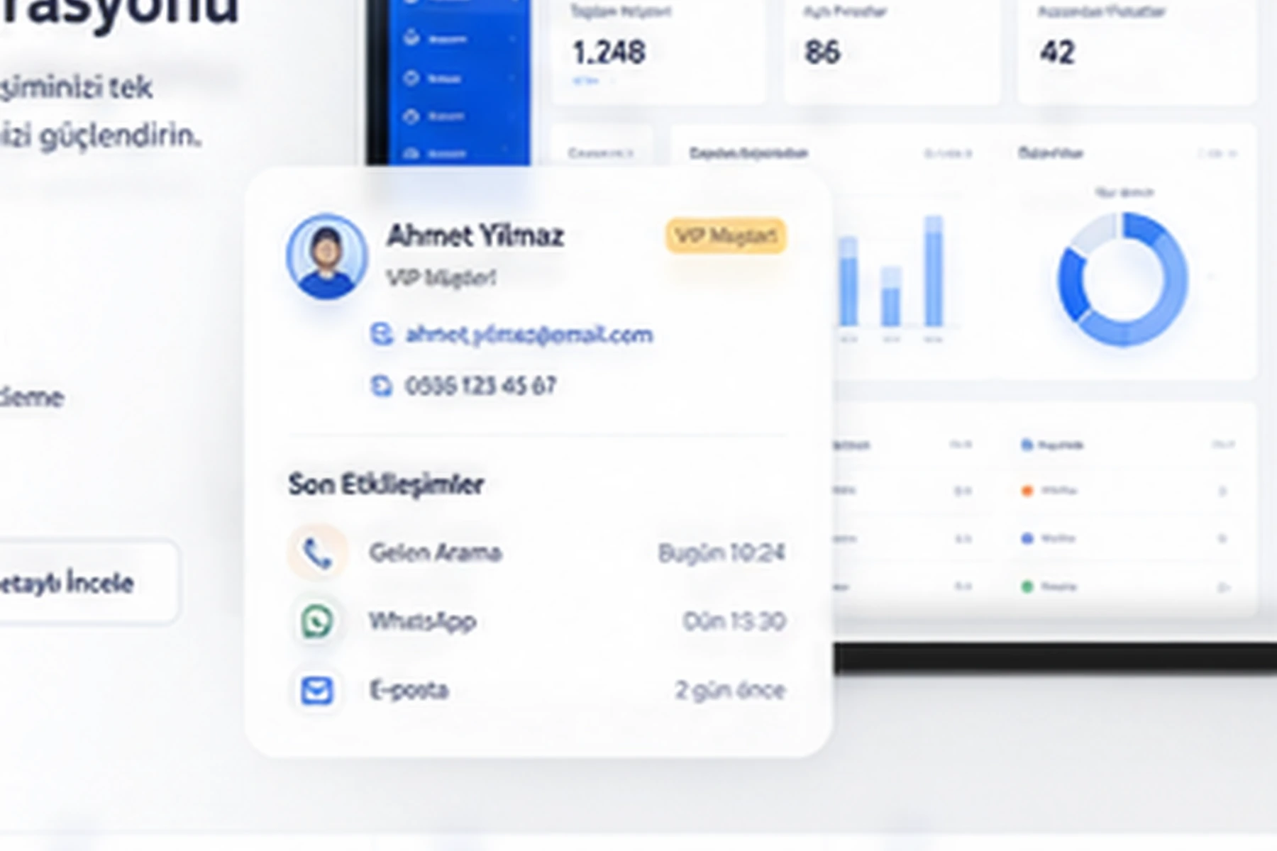 Sesvera CRM entegrasyonu için müşteri ve iletişim yönetimi