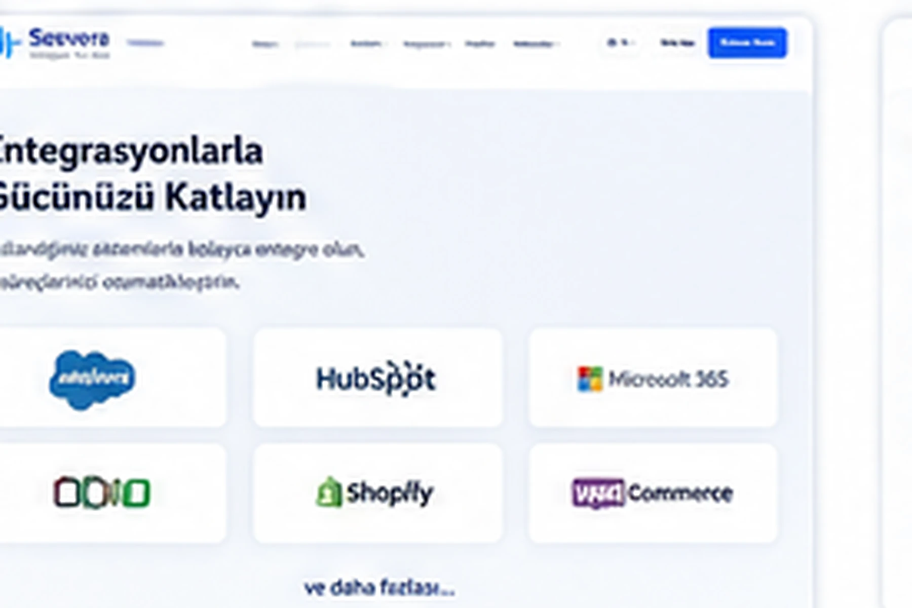 Sesvera'yı kullandığınız iş sistemlerine bağlayın