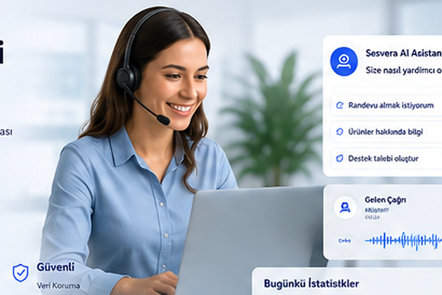 Sesvera yapay zeka resepsiyonist ile ilk karşılama ve yönlendirme